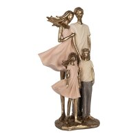 6PR5902 Clayre & Eef Dekofigur Familie goldfarbig 17...