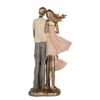 6PR5902 Clayre & Eef Dekofigur Familie goldfarbig 17 x 11 x 35 cm Polyresin