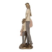 6PR5902 Clayre & Eef Dekofigur Paar goldfarbig Mann und Frau 14 x 12 x 28 cm Polyresin