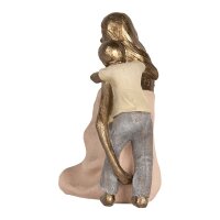 6PR5900 Clayre & Eef Dekofigur Frau goldfarbig Mutter mit Kind 23 x 9 x 16 cm Polyresin