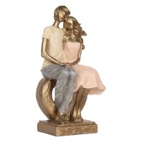 6PR5901 Clayre & Eef Dekofigur Paar goldfarbig Mann...