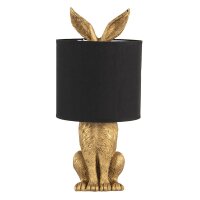 6LMC0013 Clayre & Eef Tischlampe Hasenlampe Polyresin 43 cm