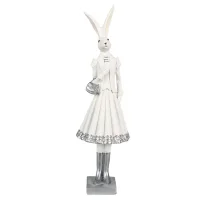 6PR4037 Clayre & Eef Figur Hase Kaninchen 32 cm weiss...