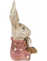 6PR3887 Clayre & Eef Figur Hase Büste beige/rosa 11 x 12 x 24 cm Polyresin Osterdeko