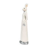 6PR4045 Clayre & Eef Figur Hase Kaninchen 20 cm weiss...