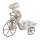 6PR0312 Clayre & Eef Figur Hase auf Fahrrad Eierhalter beige Osterdeko