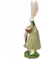 6PR3567 Clayre & Eef Figur Hase Kaninchen 25 cm grün Polyresin Frühling Osterdeko