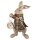 6PR1253 Clayre & Eef Figur Hase mit Taschenuhr goldfarbig 25 cm Polyresin Osterdeko