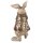 6PR1253 Clayre & Eef Figur Hase mit Taschenuhr goldfarbig 25 cm Polyresin Osterdeko