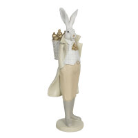 6PR3176 Clayre & Eef Figur Hase edel 37 cm weiss/gelb...