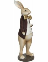 6PR3158 Clayre & Eef Figur Hase mit Gold-Fliege edel...