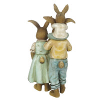 6PR3274 Clayre & Eef Figur Kaninchen Hasenfamilie 15 cm Osterdeko