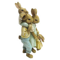 6PR3274 Clayre & Eef Figur Kaninchen Hasenfamilie 15 cm Osterdeko