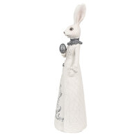 6PR4039 Clayre & Eef Figur Hase Kaninchen 30 cm weiss...