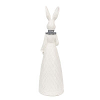 6PR4039 Clayre & Eef Figur Hase Kaninchen 30 cm weiss Polyresin Frühling Osterdeko