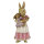 6PR3326 Clayre & Eef Figur Hase Kaninchen 19 cm braun/rosa Polyresin Frühling Osterdeko