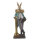 6PR3161Clayre & Eef Figur Hase mit Gold-Fliege edel 45 cm mit Samt Polyresin Osterdeko