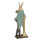 6PR3161Clayre & Eef Figur Hase mit Gold-Fliege edel 45 cm mit Samt Polyresin Osterdeko