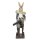 6PR3160 Clayre & Eef Figur Hase mit Gold-Fliege edel 41 cm mit Samt Polyresin Osterdeko