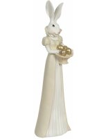 6PR3177 Clayre & Eef Figur Hase edel 37 cm weiss/gelb...