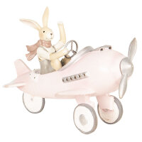 6PR2634 Clayre &Eef Figur Kaninchen Hase im Flugzeug...