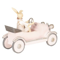 6PR2633 Clayre &Eef Figur Kaninchen Hase im Oldtimer...