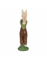 6PR3566 Clayre & Eef Figur Hase Kaninchen 25 cm braun Polyresin Frühling Osterdeko