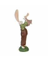 6PR3566 Clayre & Eef Figur Hase Kaninchen 25 cm braun Polyresin Frühling Osterdeko