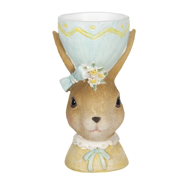 6PR3317 Clayre & Eef Eierbecher Hase Kaninchen Eierhalter Polyresin Osterdeko