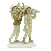 6PR4796 Clayre & Eef 2er Set Figur Winterkinder 15 cm...