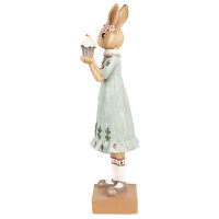 6PR5002 Clayre & Eef Figur Hase mit Cupcake 28 cm...