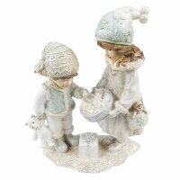 6PR4804 Clayre & Eef Figur Winterkinder 19 cm Kinder...