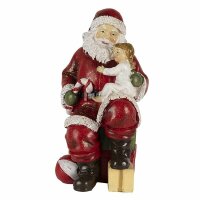 6PR4720 Clayre & Eef Figur Weihnachtsmann mit Kind 18...