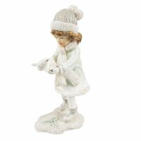 6PR4802 Clayre & Eef Figur Winterkind 19 cm Kind mit...