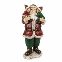 6PR3931 Clayre & Eef Figur Weihnachtsmann mit Kindern...