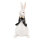 6PR3611 Clayre & Eef Figur Hase Kaninchen 23 cm schwarz/weiss Polyresin Osterdeko