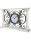 5KL0213 Clayre & Eef Uhr stehend 76 x 48 cm weiss Holz/Metall