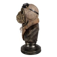 6PR4142 Clayre & Eef Dekorative Figur Hund mit...