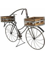 5Y0546 Clayre & Eef Fahrrad-Blumenhalter Eisen braun...