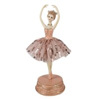 65253 Clayre & Eef Spieluhr Ballerina rosa Ø...