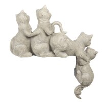 6PR2901 Clayre & Eef Figur Katzen grau 47cm x 13 cm x...