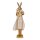 6PR3602 Clayre & Eef Figur Hase edel 33 cm weiß/goldfarbig Polyresin Osterdeko