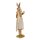 6PR3602 Clayre & Eef Figur Hase edel 33 cm weiß/goldfarbig Polyresin Osterdeko