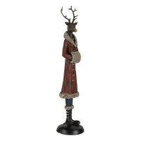 6PR4618 Clayre & Eef Figur Hirsch-Frau 35 cm rot...