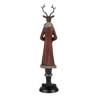 6PR4618 Clayre & Eef Figur Hirsch-Frau 35 cm rot Polyresin Weihnachtsdeko