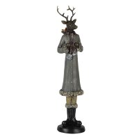 6PR4619 Clayre & Eef Figur Hirsch-Mann 36 cm grau...