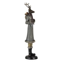 6PR4619 Clayre & Eef Figur Hirsch-Mann 36 cm grau...