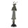 6PR4619 Clayre & Eef Figur Hirsch-Mann 36 cm grau Polyresin Weihnachtsdeko