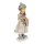 6PR4667 Clayre & Eef Figur Winterkind 19 cm Kind Mädchen mit Puppe grau/weiss Polyresin