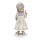 6PR4667 Clayre & Eef Figur Winterkind 19 cm Kind Mädchen mit Puppe grau/weiss Polyresin